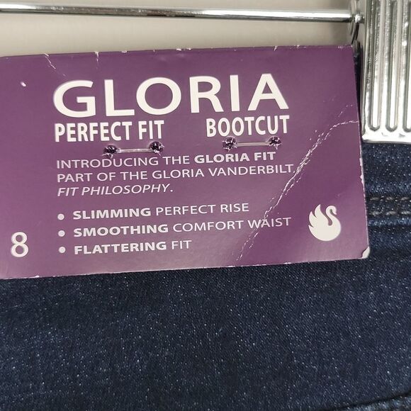 Gloria Vanderbilt Perfect Fit Comfort Waist Slim Boot Cut 8 - Picture 2 of 2